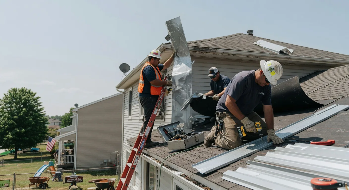 Storm Damage Metal Roof Repair in Remington, IN